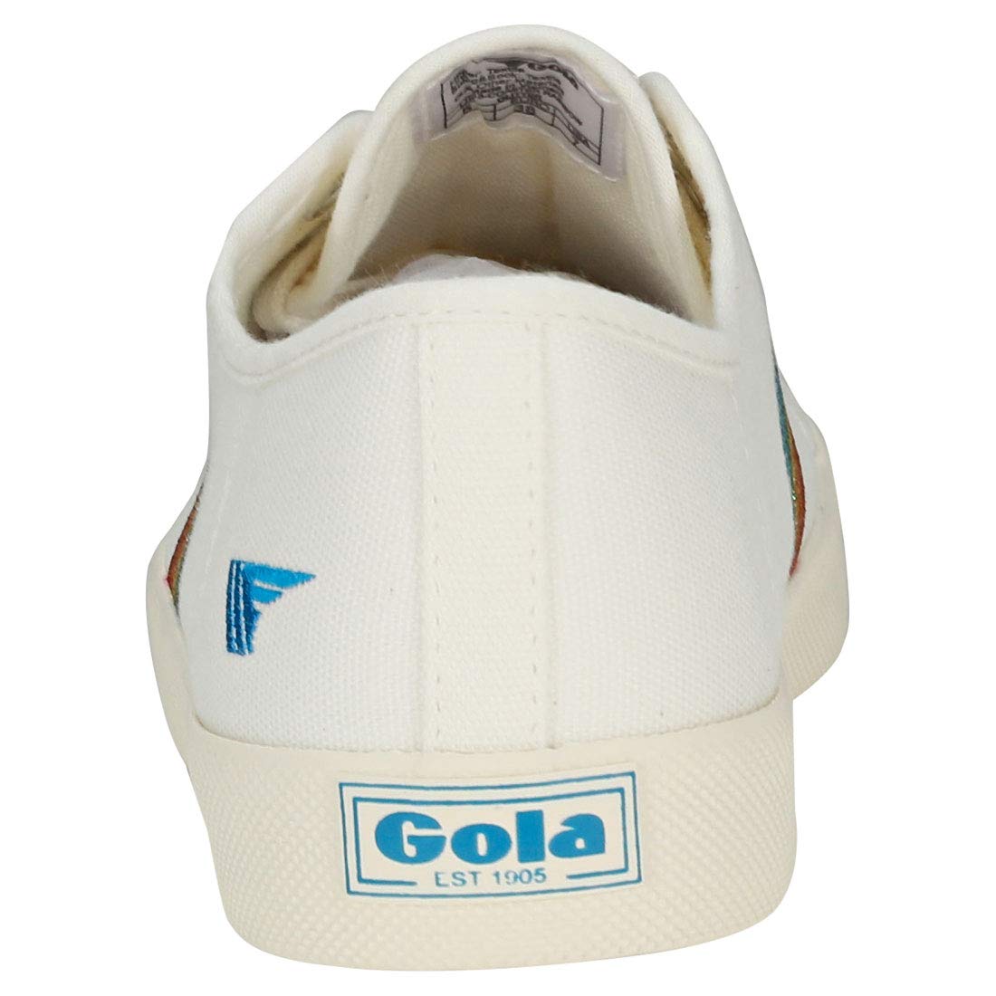 Gola Coaster Rainbow Glitter Womens Trainers Off White Multicolour