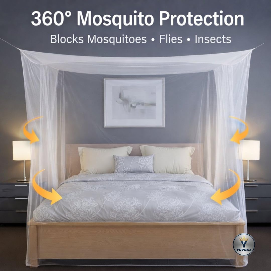 Mosquito Net for Bed - Breathable & Foldable -7