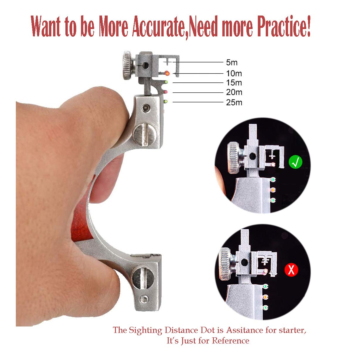 BueRallan Professional Stainless Steel Hunting Slingshot with Easy Carry Magnetic Pouch Set Outdoor Slingshot for Adult and Kids (01)