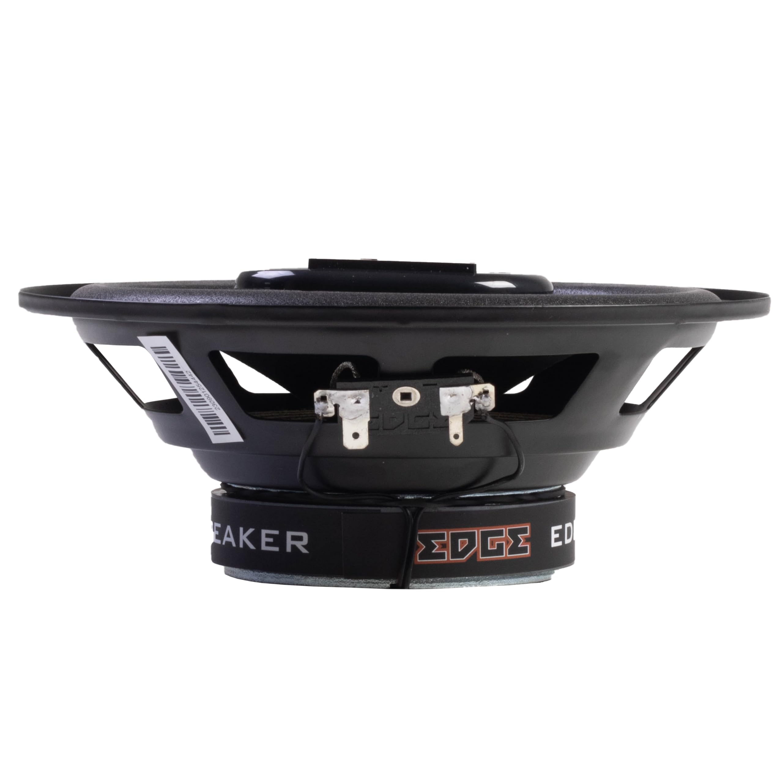 EDGE EDBX6 6.5” inch (16.5cm) 3 way Coaxial speaker - 90/180 W, Black and Orange. Includes Grilles, Sold in Pairs