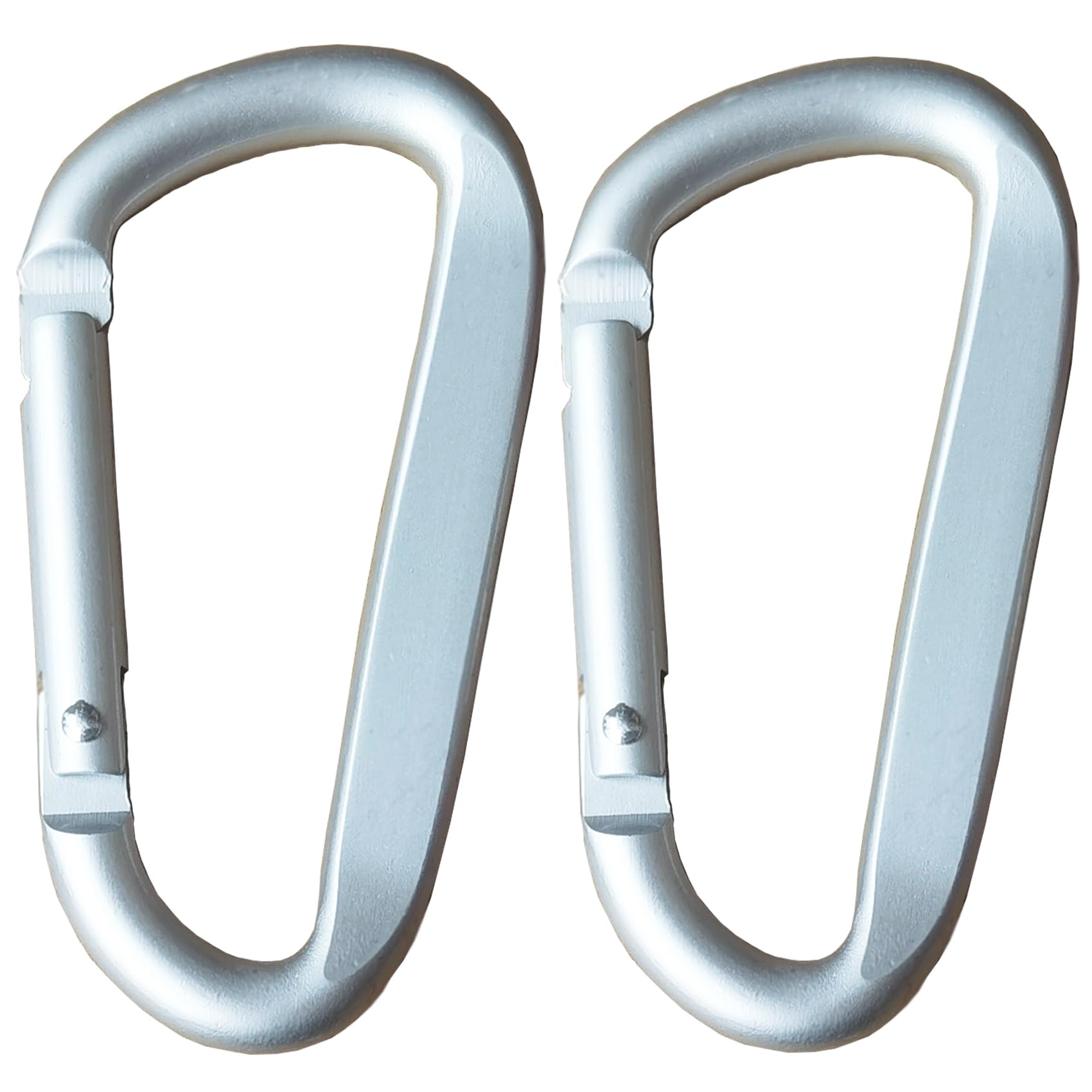 HUYANDOO Cute Carabiner Clip, 3" Aluminum Alloy Caribeener D Ring, Spring Snap Hook for Keychain Clip