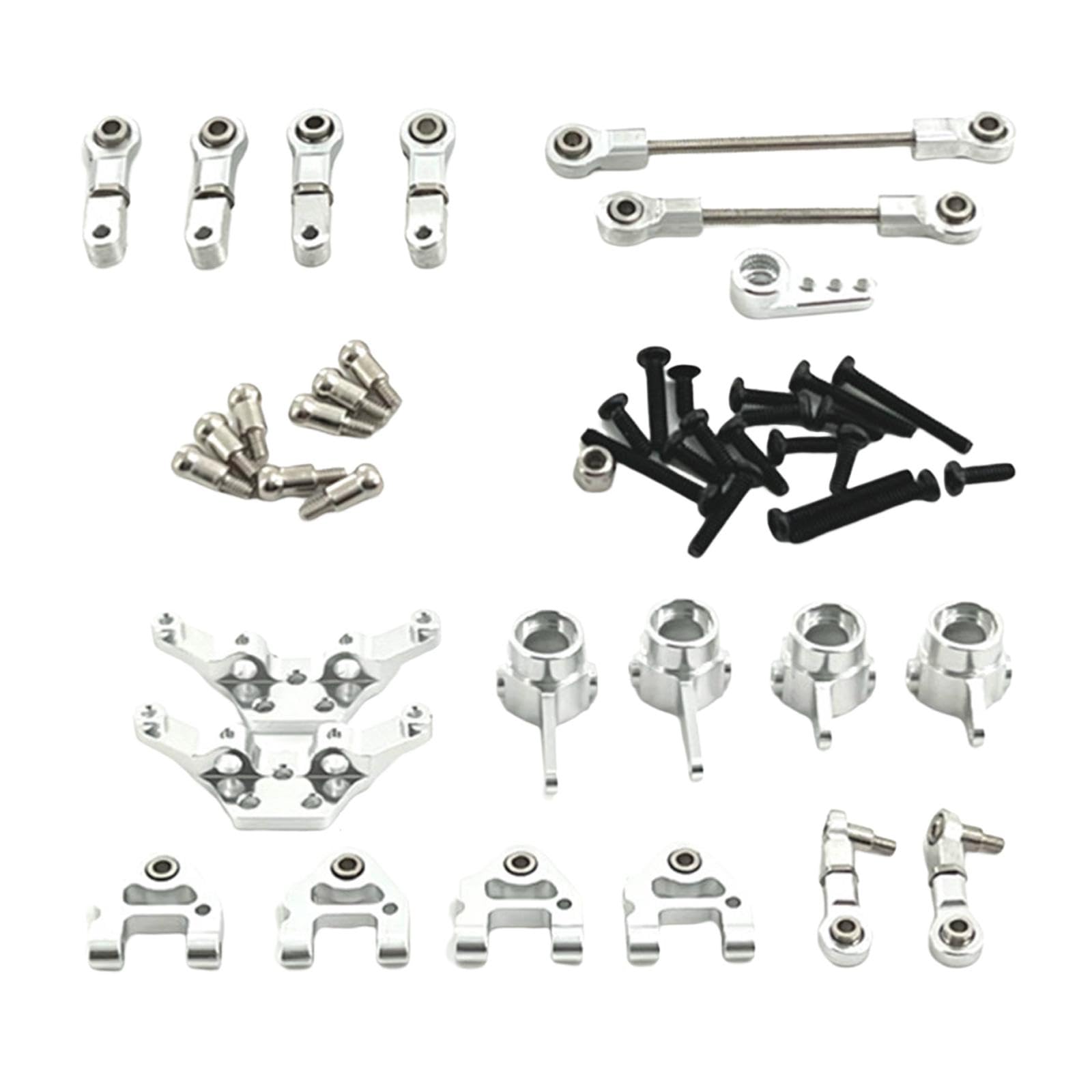 Accesorios para Coches RC, Piezas Metálicas: Torreta de Amortiguación, Copa de Dirección.