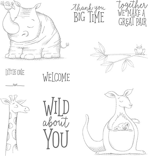 Miniatura 7 de Wild About You - Juego de sellos y troqueles para hacer tarjetas, sellos transparentes y troqueles de corte de metal para álbumes de recortes,