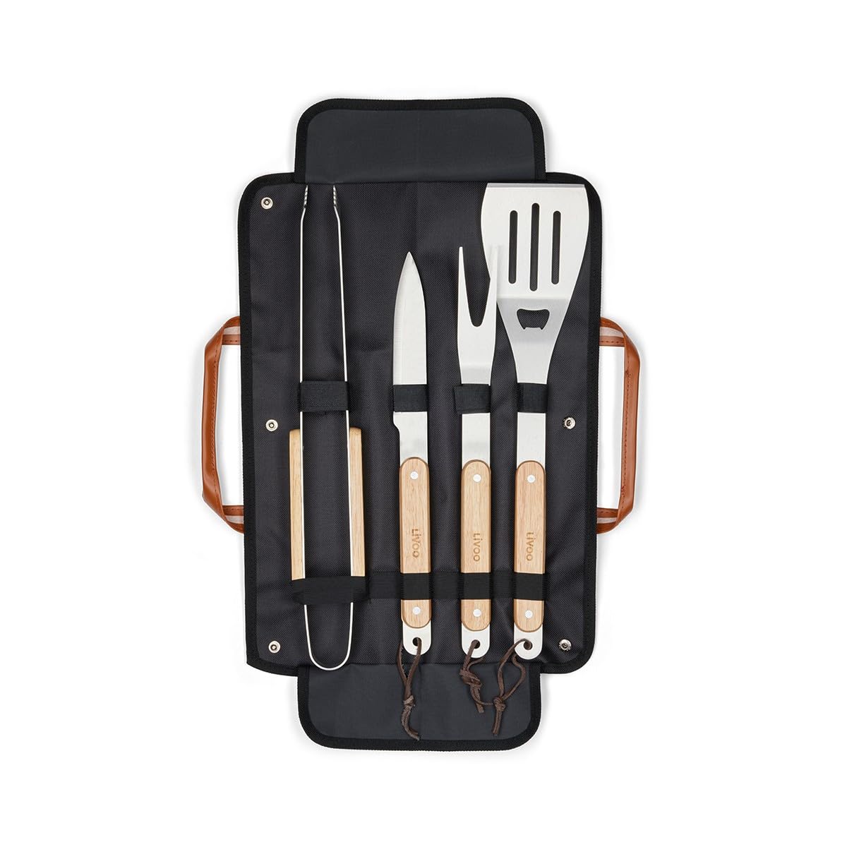 Set de 4 accessoires pour barbecue GS162 ustensiles grille charbon gaz