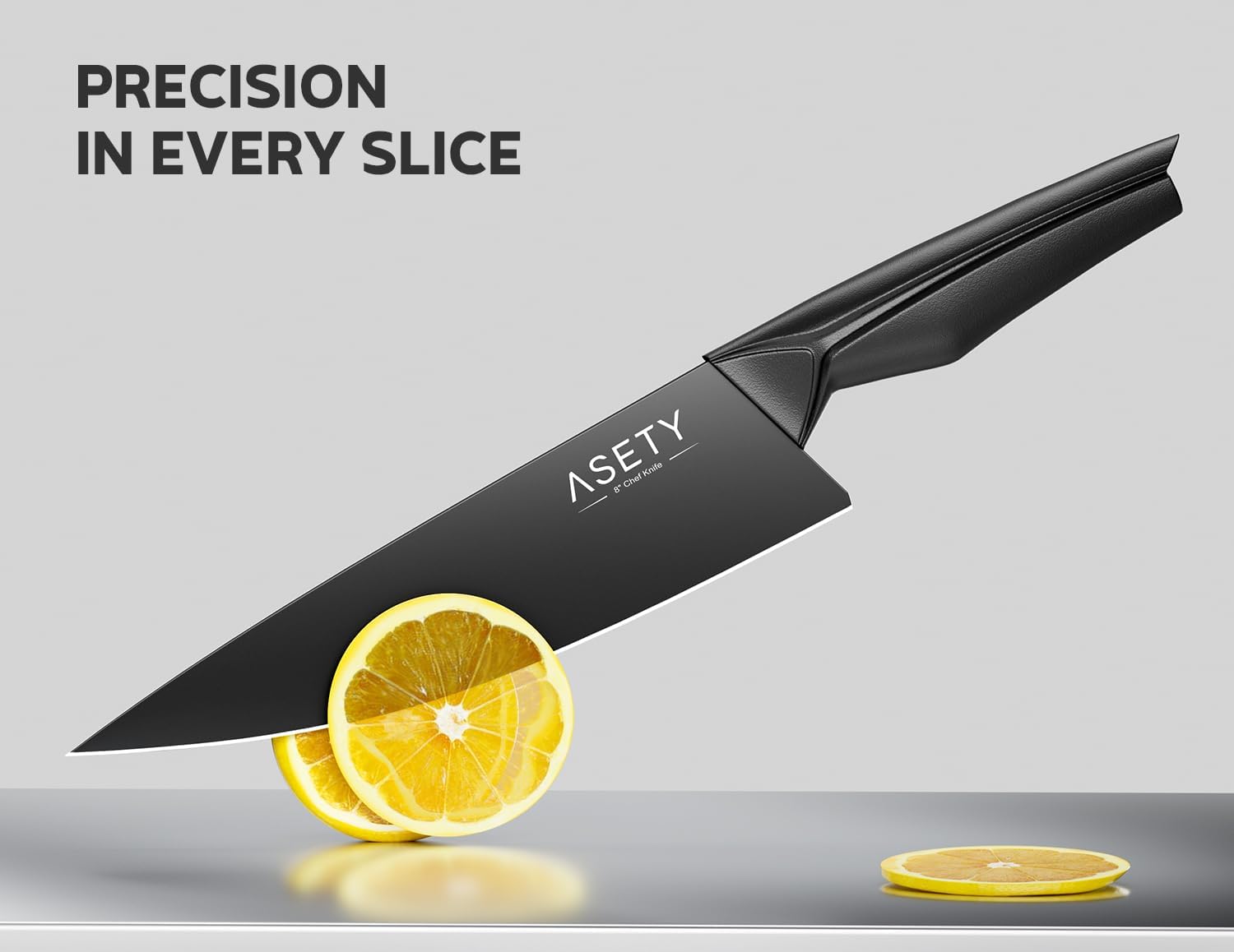 Kitchen Knife Sets with Block -15 PCS Knife Set with Bulti-in Sharpener, Dishwasher Safe, Stainless Steel Kitchen Knife with Ergonomic Handles, Sharp knives for Men and Women,Black - Image 3