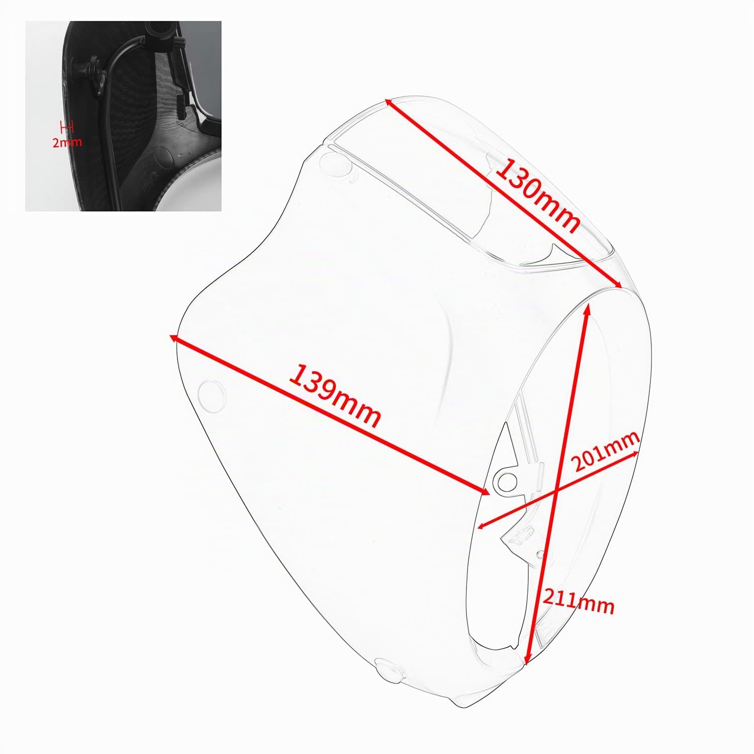Motorrad Frontscheinwerfer Verkleidung Maske Abdeckung Windschutzscheibe Windschutzscheibe Scheinwerferschutz Visier für Rebel CMX 1100 cm 1100 CMX1100 CM1100 Zubehör 2021 2022 2023 (Schwarz)