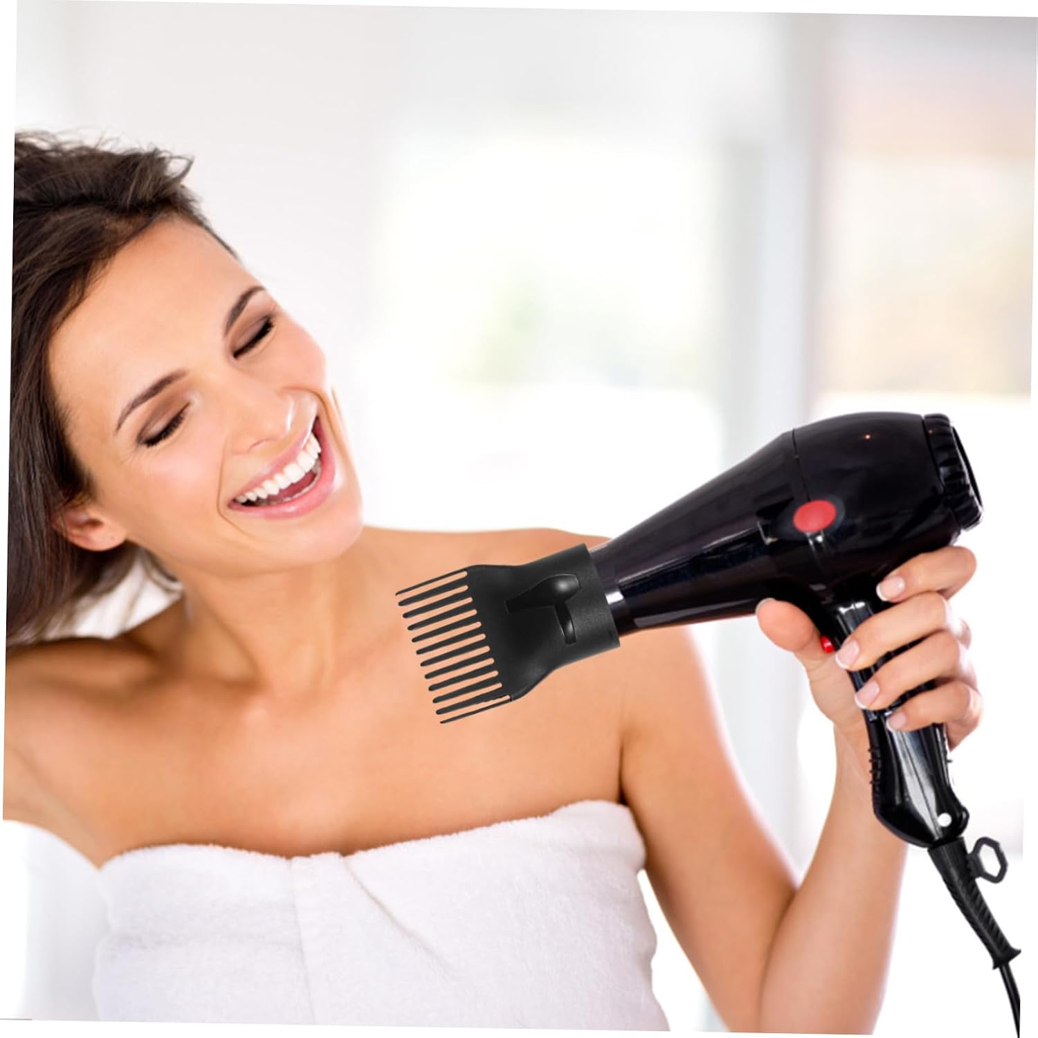 VALICLUD Universal Hair Dryer Diffuser and Concentrator Nozzle Attachment Set 2-Piece Styling Tool for Enhanced Drying and Curling Compatible Most Hair Dryers