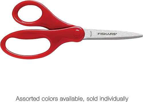 Miniatura 6 de Fiskars 12-94587096J - Tijeras para estudiantes, suministros para el regreso a clases, 7 pulgadas, los colores pueden variar