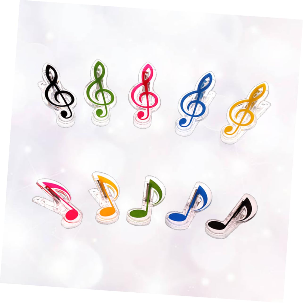 10pezzi Leggio per Pianoforte Note Musicali Colorate Impugnatura in Plastica Supporto per Spartiti in Plastica per Pianisti Amanti della Musica