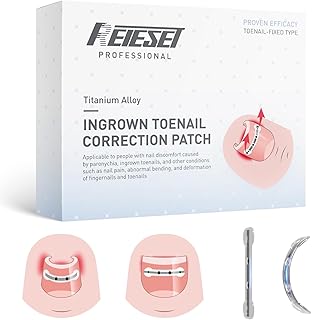 Titanium Alloy Ingrown Toenail Treatment, Nail Tools, and Ingrown Toenail Removal Kit Specially Designed for Curved Nail Repair and Ingrown Toenail Corrector (0.67/0.79in)