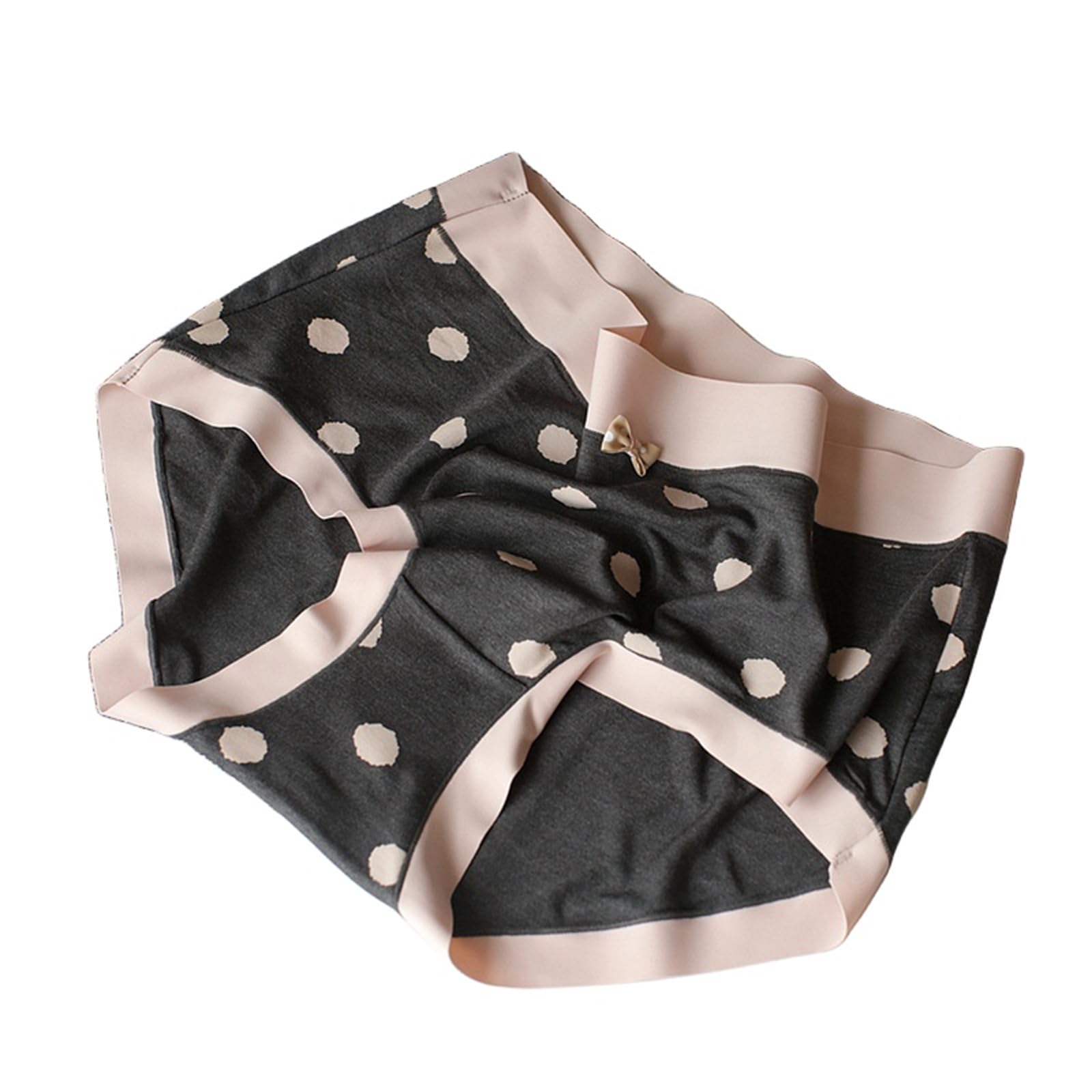 Damen Hipster-Slips Großgröße Mit Hüft-Hug-Hugging-Hochselastik-Polka-Dot-Frauen Mit Mittleren Taisten Modal Cotton Bow Slips 3 Packs