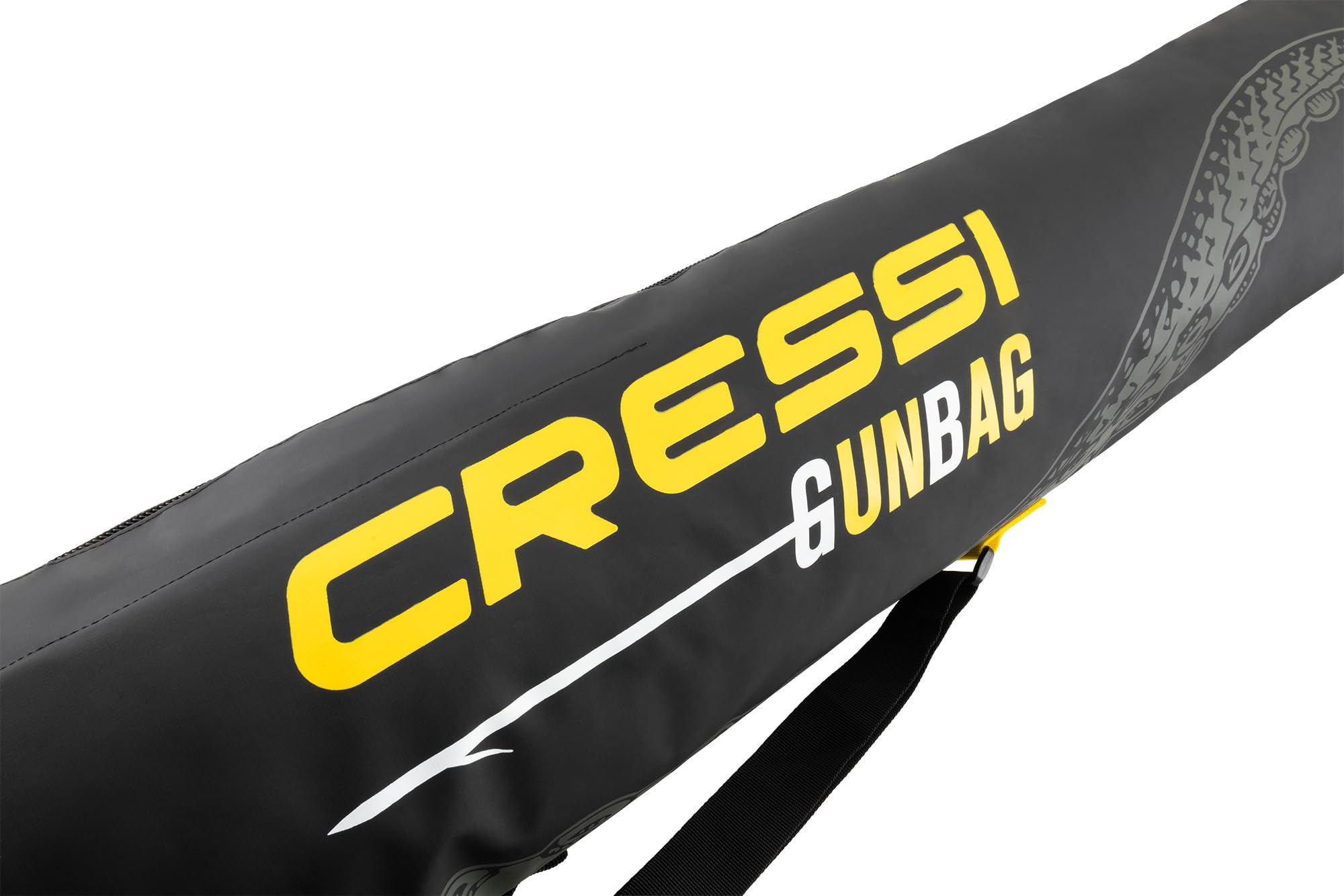 Cressi desde 1946 - Maverick Dry Bag - Bolsa para Arbalete y Similares, Fabricada en Material Dry Tarpaulin, Protege el Equipo de Pesca Subacuática Durante el Transporte, Negro/Amarillo