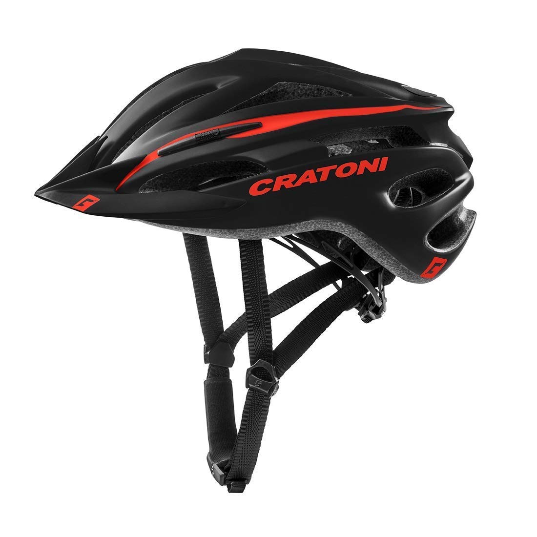 Cratoni Pacer+ Fahrradhelm Schwarz Rot Matt (Größe L-XL) Sport & Freizeit
