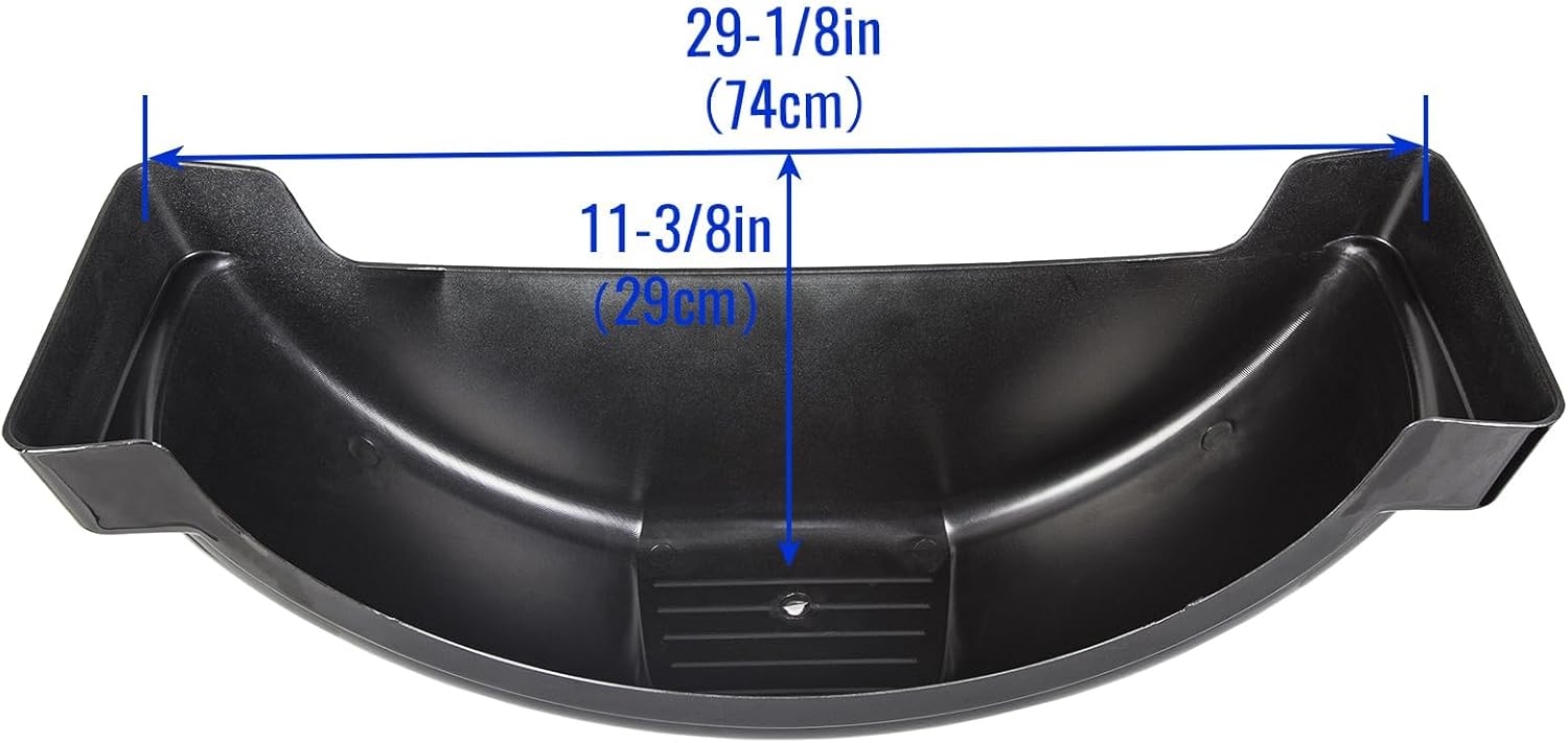 ECOTRIC 2 Pcs Trailer Fenders W/Steps Compatible with 13" Diameter Wheels Tires Single-Axle Trailers Plastic Fenders Black