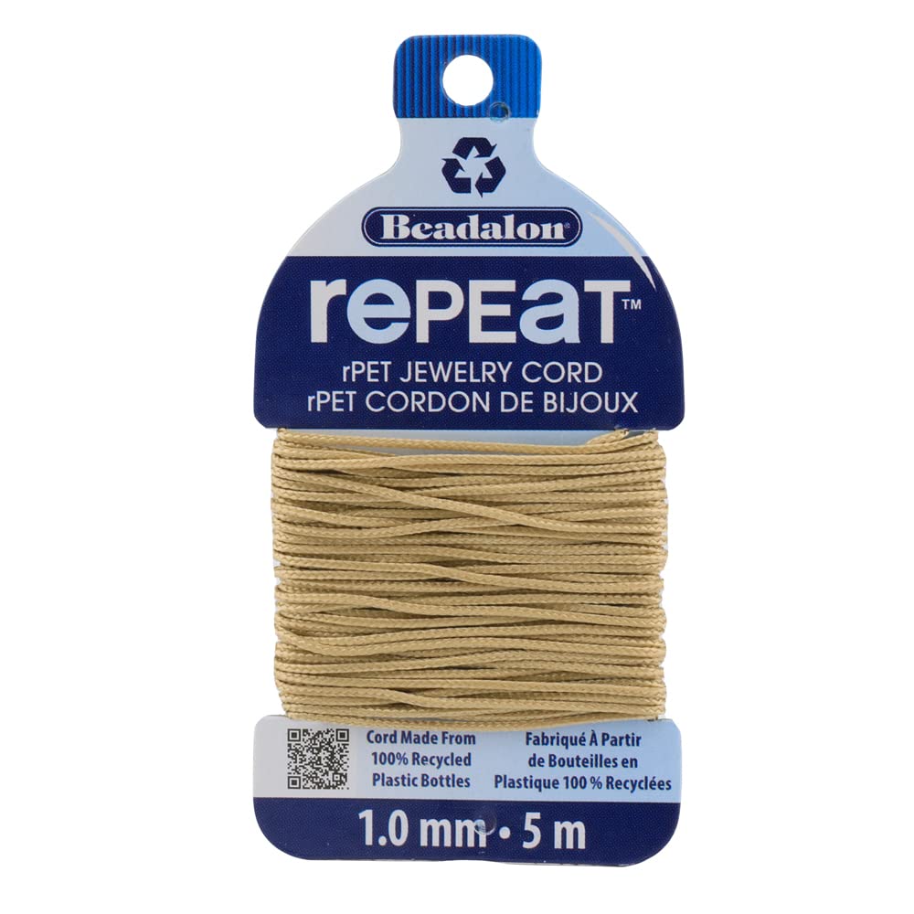 Cordón sostenible de plástico reciclado Beadalon Repeat de 5 metros y 1,0 mm