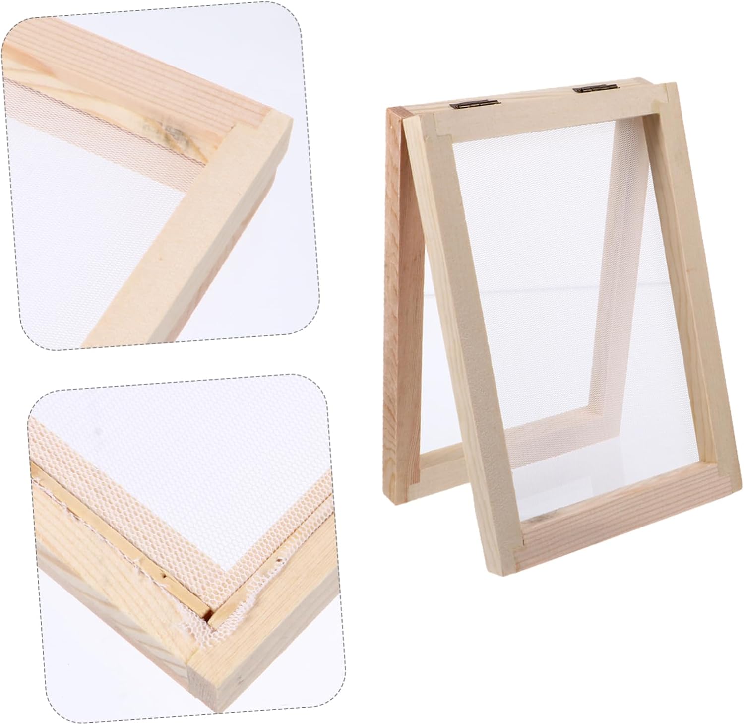 Wooden Double Paper Frame for DIY Craft Papermaking Mould Screen Printing Style