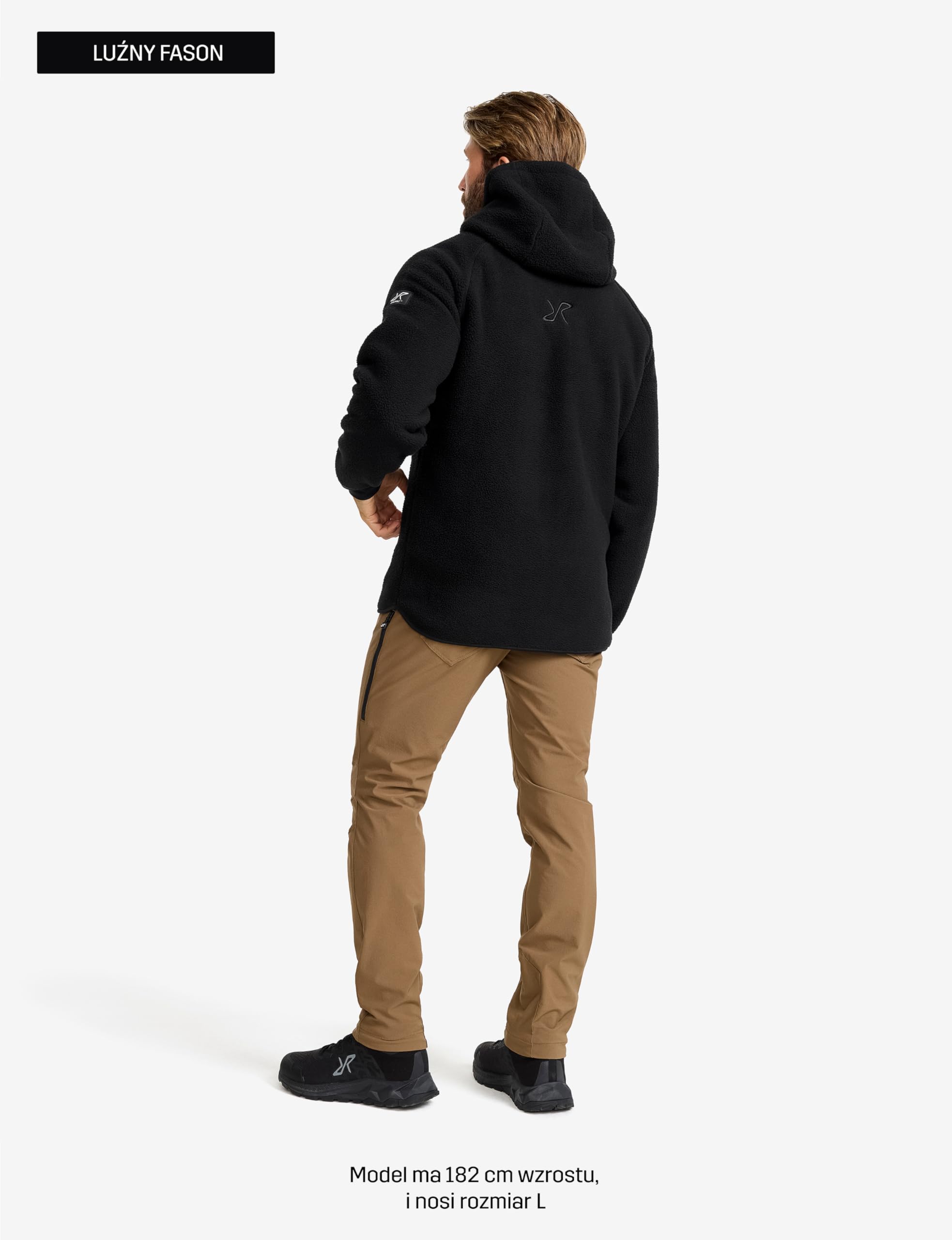 RevolutionRace Sherpa Hoodie Męska, Ciepła i wygodna kurtka polarowa