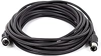 Vista 5 de Cable MIDI Monoprice - Conectores DIN de 5 pines, blindados, carcasas de conectores moldeadas, 28 AWG, 10 pies, negro