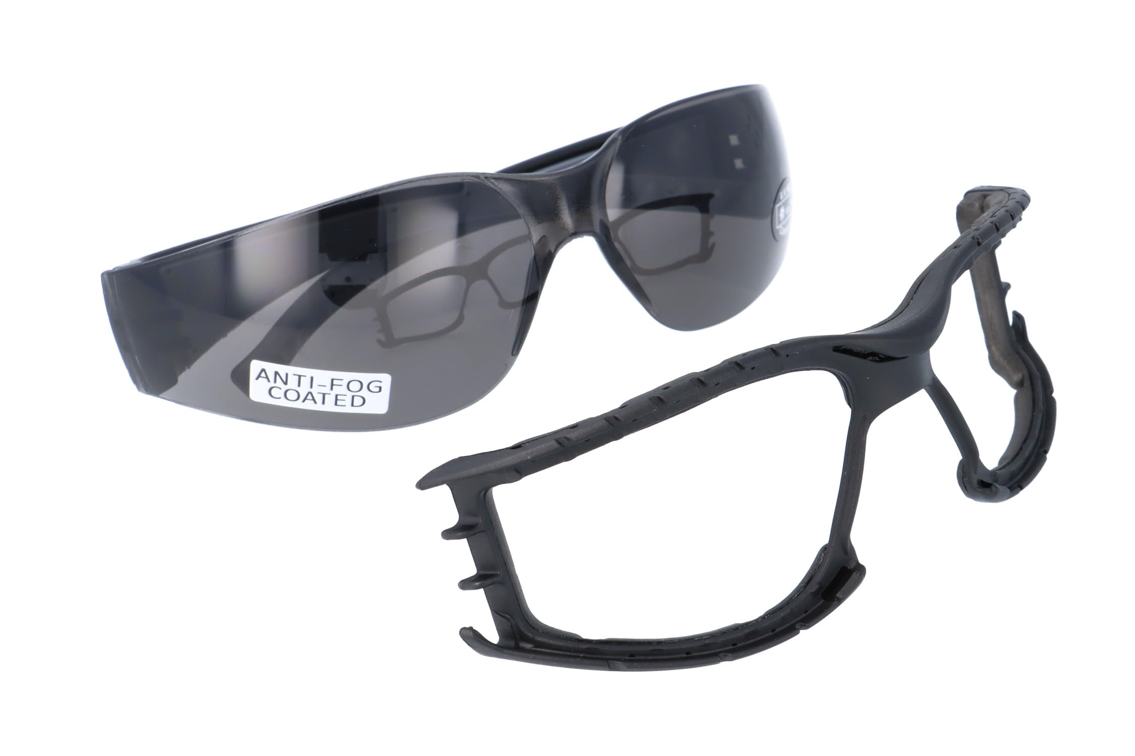 Gamswild WS7122 okulary przeciwsłoneczne sportowe + dodatkowy klips chroniący przed wiatrem ANTIFOG okulary narciarskie okulary rowerowe unisex | brązowe | pomarańczowe | żółte | szare | przezroczyste