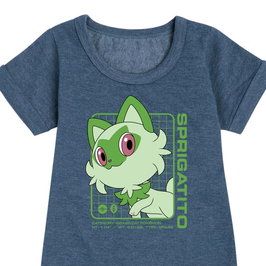 HYBRID APPAREL - Pokémon - Sprigatito Stats - Youth Girls Fleece Dress3