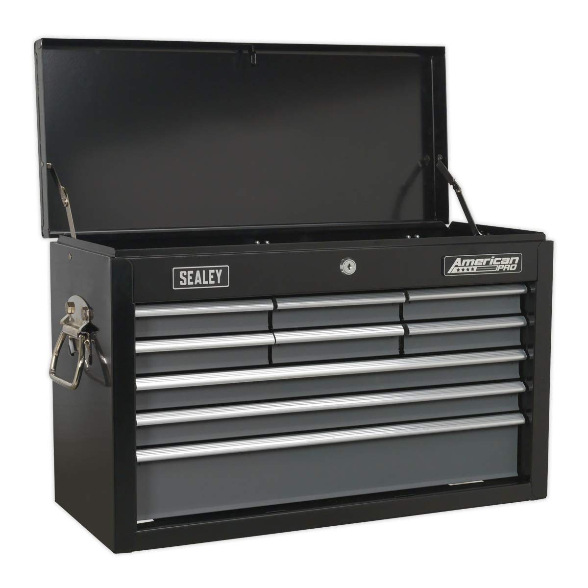 Servante AP2509B Sealey noire et grise à 9 tiroirs avec coulisses à billes