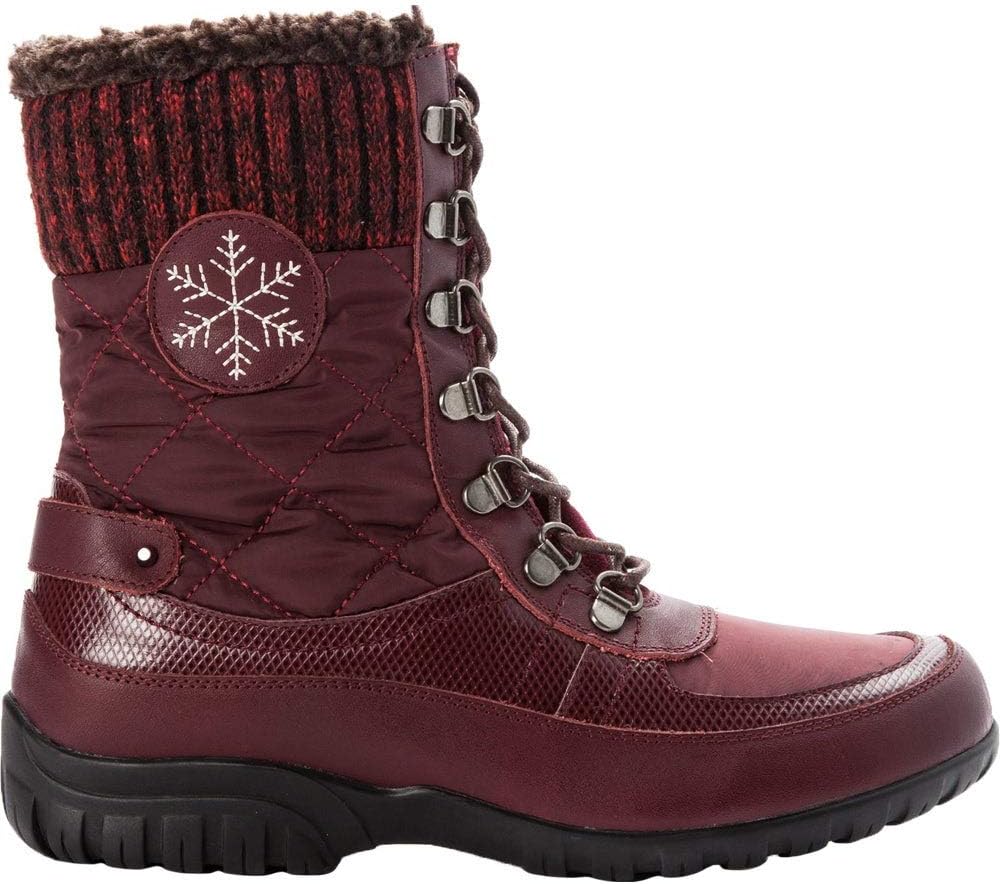 Propét Womens Delaney Frost Snow Casual Boots Ankle - Black