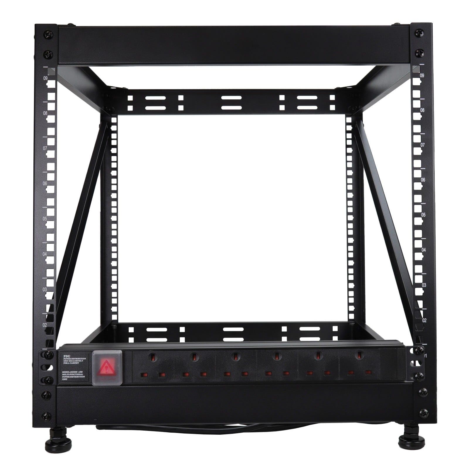 kenable 48,3 cm (19 Zoll) Offener Rack 9U Rahmen Datenschrank PDU/Netzwerk/Panel/Switch Büro/Studio
