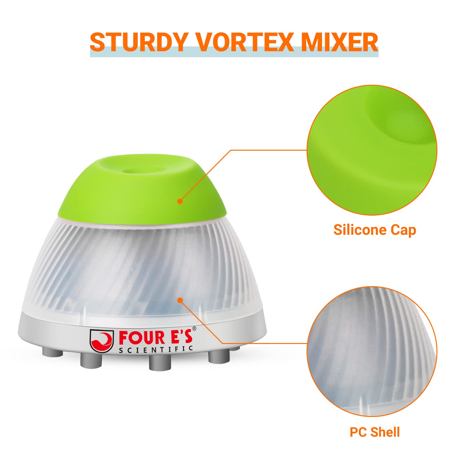FOUR E'S SCIENTIFIC 5000 RPM Mini agitadores Vortex Φ5.5mm de órbita táctil modo mezclador de pinturas para tubos de ensayo de laboratorio, pinturas acrílicas belleza de uñas