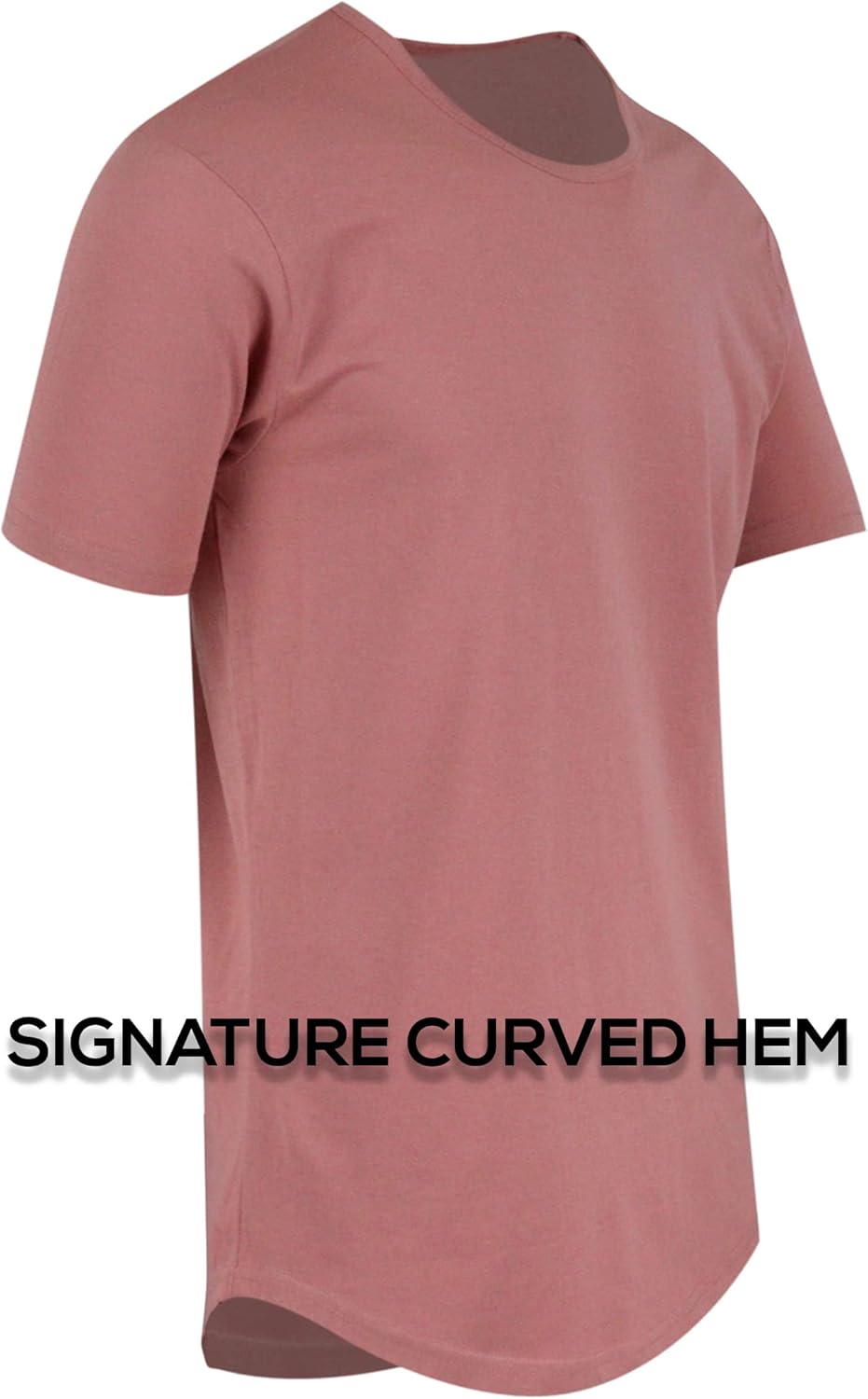 ShirtBANC Hipster Hip Hop Elong Drop Cut Mens Shirt Dance Dropcut Tshirt Small Dusty Rose