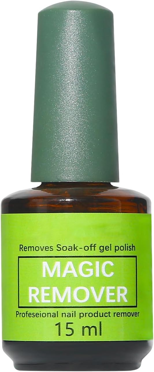 Gel Polish Remover, Nail Cleaner, Compact Leak Proof Skin Gentle Light Texture No Scraping Lightweight Portable Easy Storage, Polish Softener for Women Home Salon Friends, 15 ml
