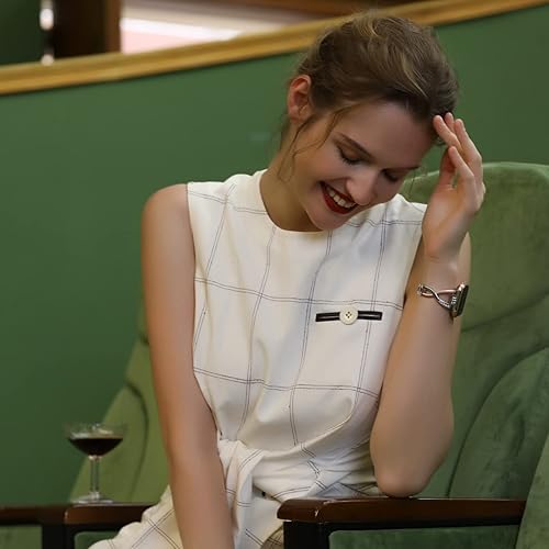 Miniatura 6 de TOYOUTHS Pulsera brillante compatible con Fitbit VersaVersa 2 bandas para mujer, pulseras de acero inoxidable de repuesto para Versa Lite