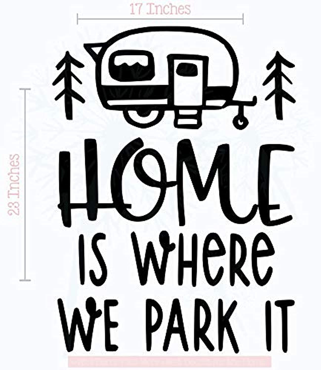 Sticker mural noir décoration de maison et personnalisation de camping-car