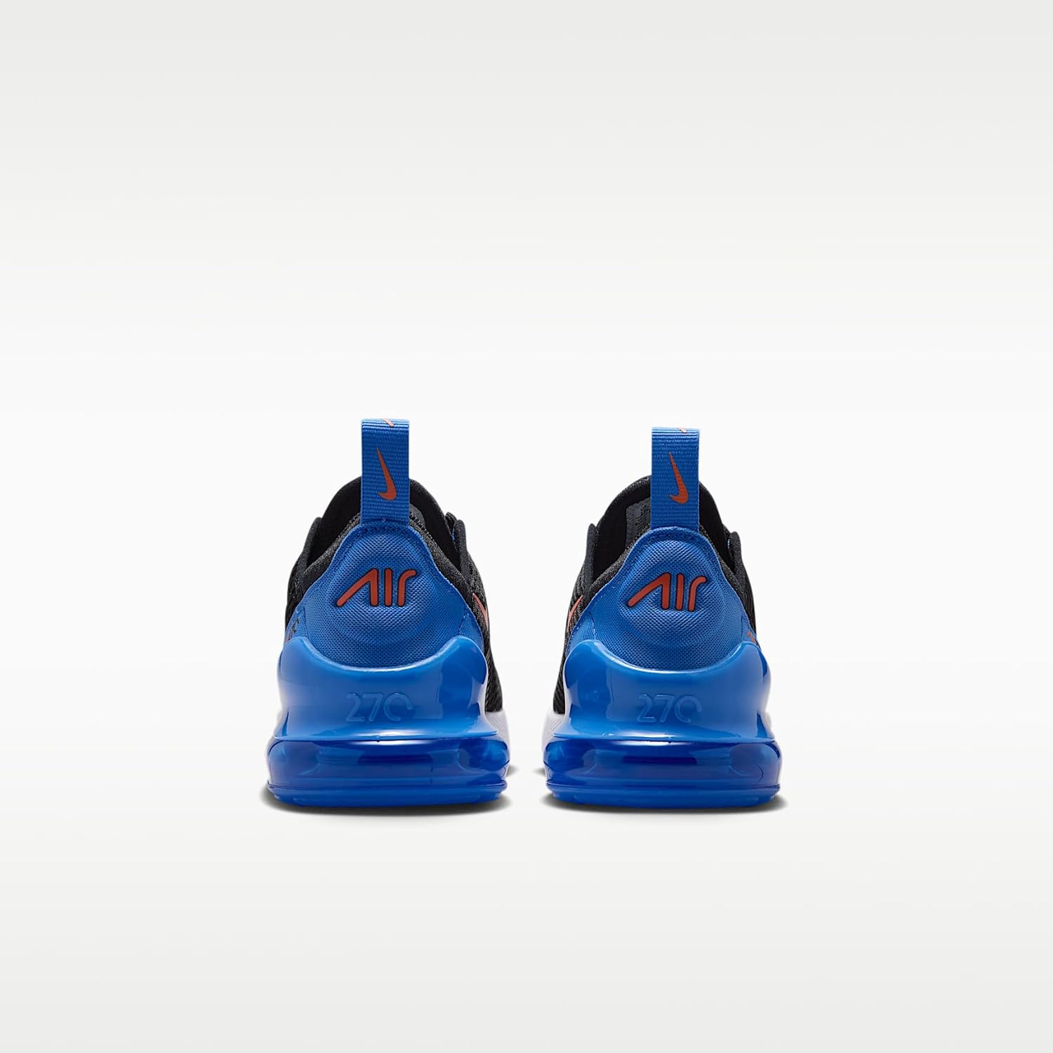 Nike Air Max 270 Little Kids' Shoes (Black/Blue Crystal/White/Turf Orange)