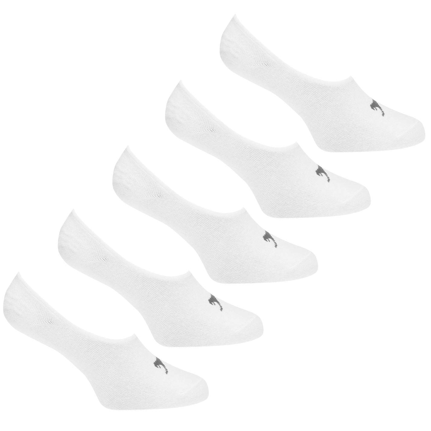 Slazenger Mens 5 Pack Invisible Socks White Mens 7-11