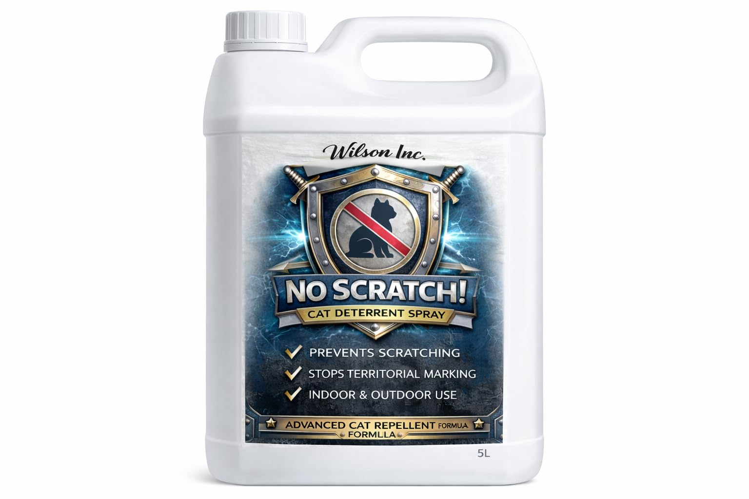 Wilson inc No Scratch - Cat Deterrent Spray – Safe, Humane Protection for Furniture & Home (5ltr)