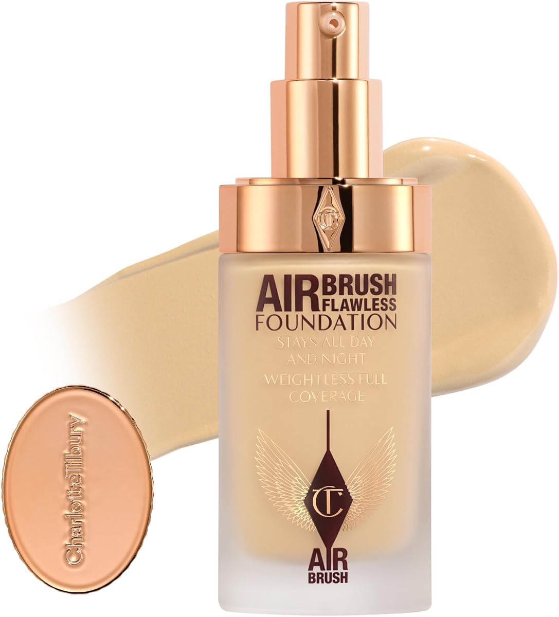 Base mate impecable con aerógrafo - Maquillaje líquido de cobertura total con un acabado mate natural - Suaviza y difumina los poros - Resistente al agua y a la transferencia