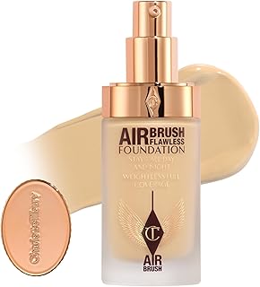 Charlotte Tilbury Airbrush Flawless Matte Foundation - Full Coverage Liquid Makeup with a Natural-Matte Finish - Smoothes & Blurs Pores - Waterproof & Transfer Resistant