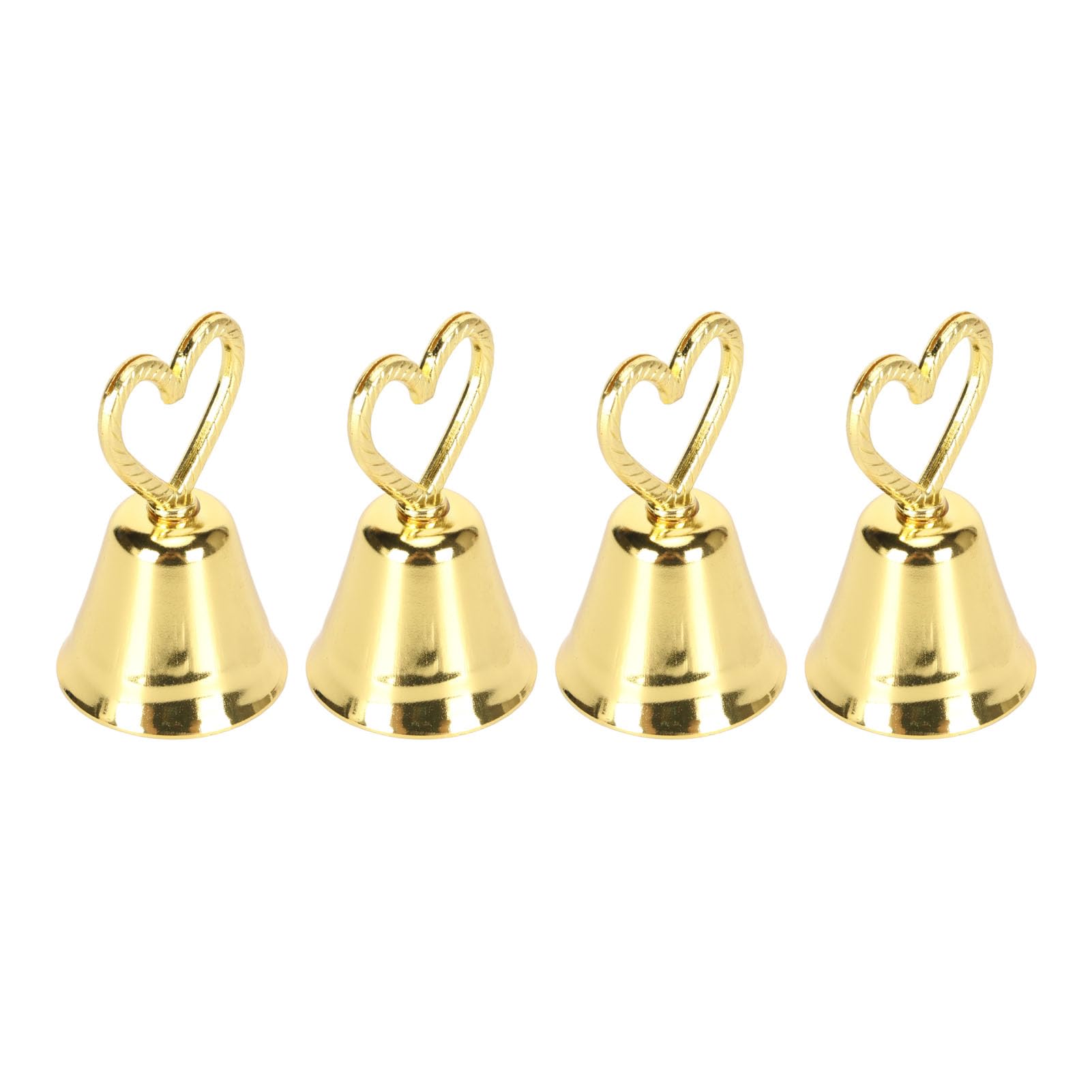 10 Uds Soporte para Números de Mesa Estilo Europeo Innovador Soporte para Tarjetas con Forma de Campana para Eventos Bodas Restaurantes (Oro)