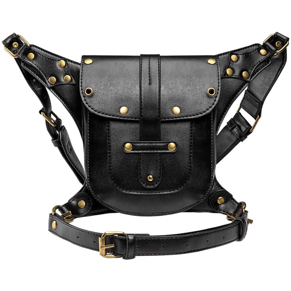 Sac à main gothique en cuir PU de qualité supérieure avec finitions rivets rétro