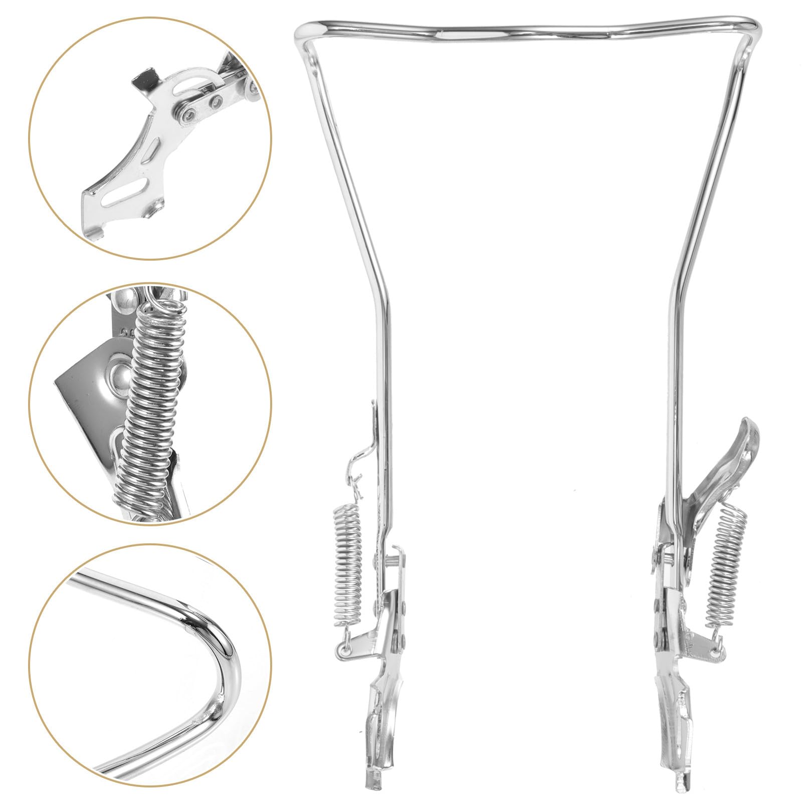Cavalletto per Bicicletta in Metallo 26" Piedini Antiscivolo Regolabile per Mountain Bike e Bici da Città, Supporto di Ricambio Stabile e Resistente per Parcheggio e Riparazione