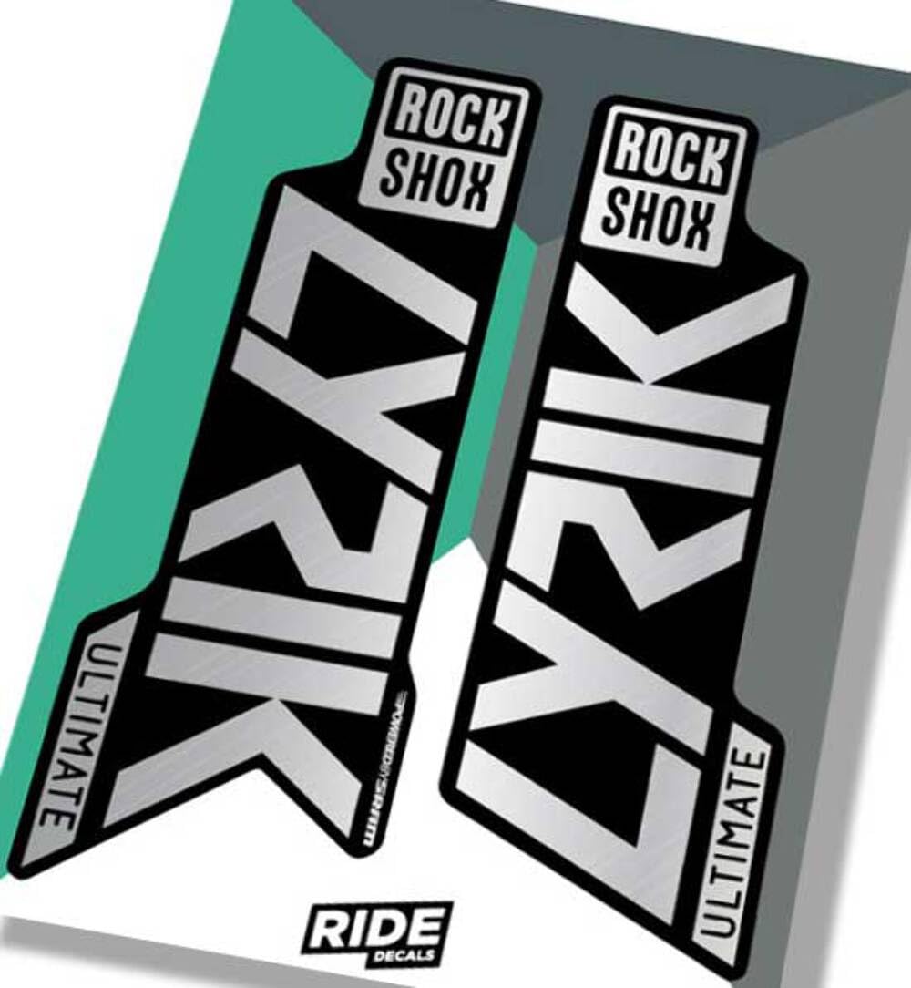 Ride Decals RockShox Lyrik Ultimate [MY20] Decals - Black and Metallic Silver Gloss