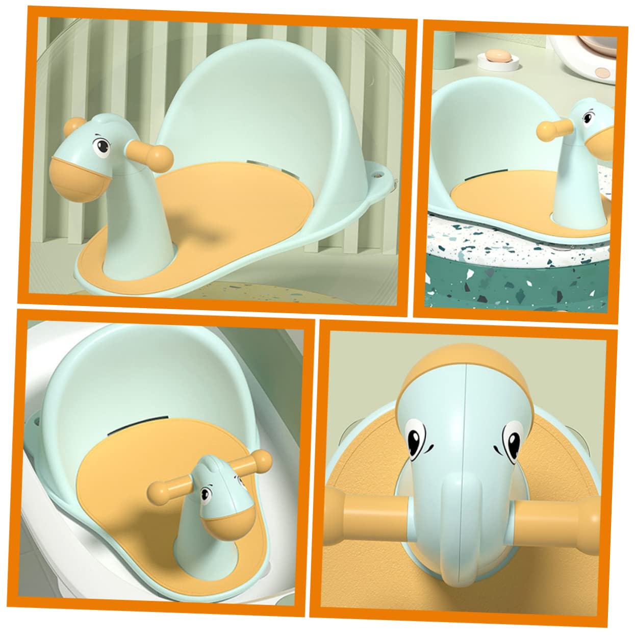 Asiento de Baño para Bebés Silla de Ducha Pp Antideslizante