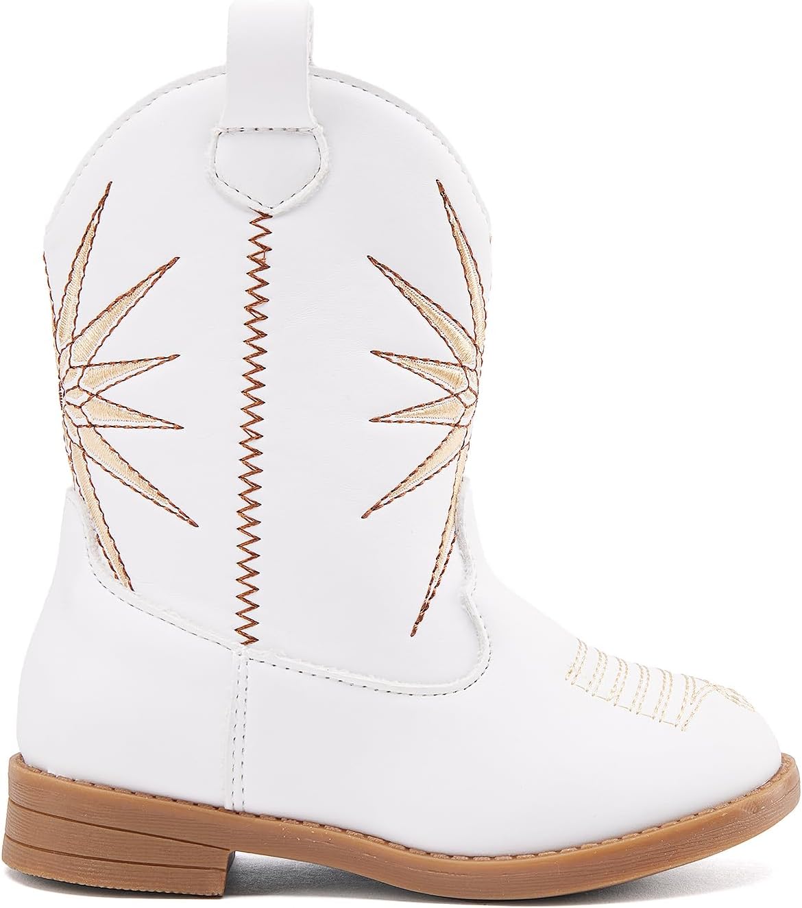 BMCiTYBM Toddler Girls Cowboy Cowgirl Boots Little Kids Pointed Toe Western Boots Mid Calf Side Zipper Riding Shoes for All Seasons (Toddler/Little Kid) - Image 3