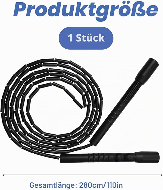Verstellbares Perlen-Springseil für Erwachsene und Kinder 2.8m Lang Mit Unzerbrechlichen Griffen Und Bruchsicheren PerlenSpringseil Fitness Beaded Jump Rope Verbessertes Fitnesstraining