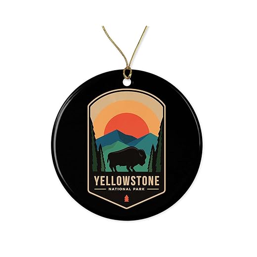 Yellowstone National Park Ornament - Yellowstone National Park Gift - Yellowstone Christmas Ornament - National Park Decor - Yellowstone National Park