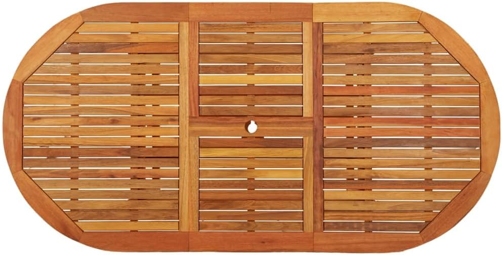 vidaXL Garden Table Reddish-Brown Solid Eucalyptus Wood Medium