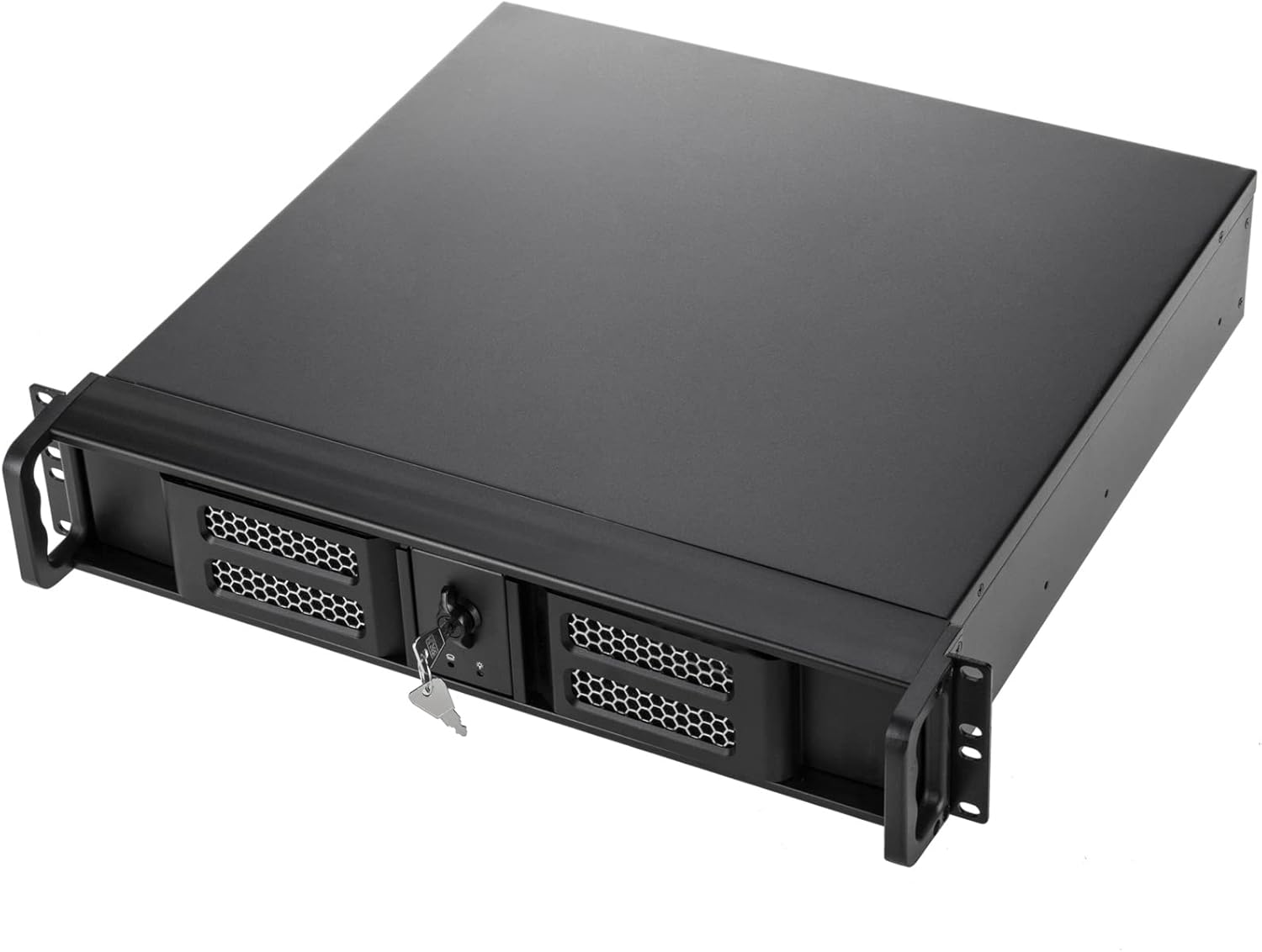CableMarkt Rackmount Gehäuse 19” schwarz IPC MicroATX MiniITX 2HE
