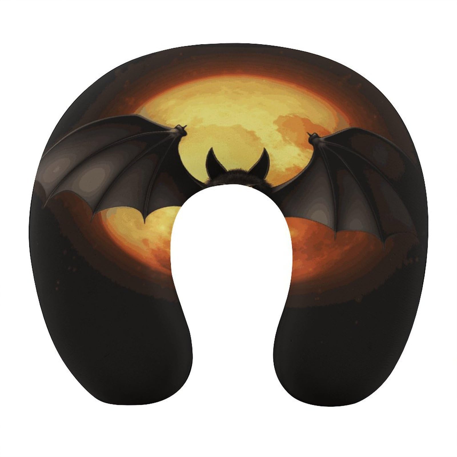 Btcowzrv Style Halloween Bat U Shaped Neck Pillow Travel Pillows