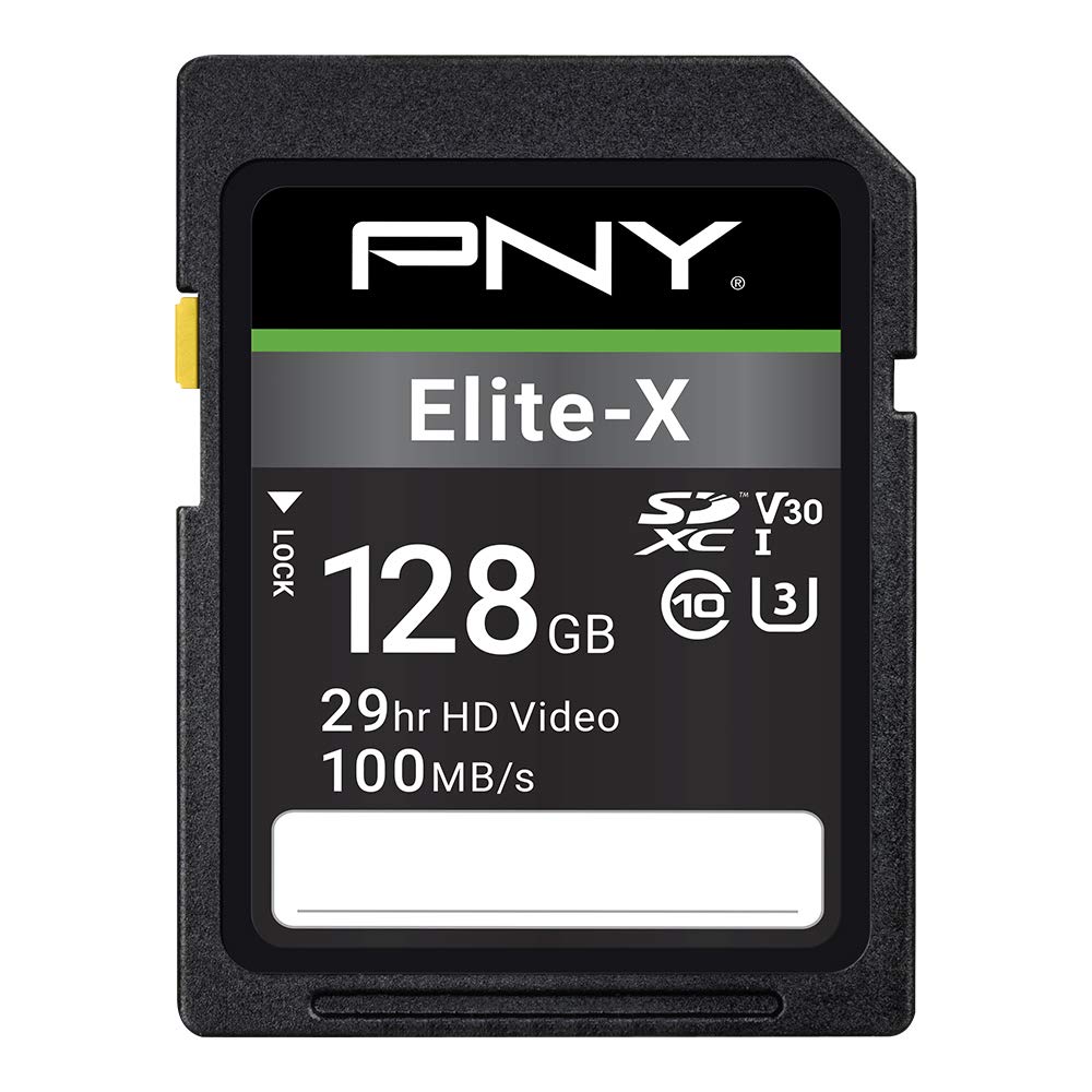 PNY Elite-X SDXC card 128GB Class 10 UHS-I U3 100MB/s