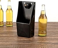 Vista 2 de Bar Lux Black Bottle Cap Catcher - con abrebotellas - 8 1/4" x 5 1/2" x 3" - Caja de 1 unidad
